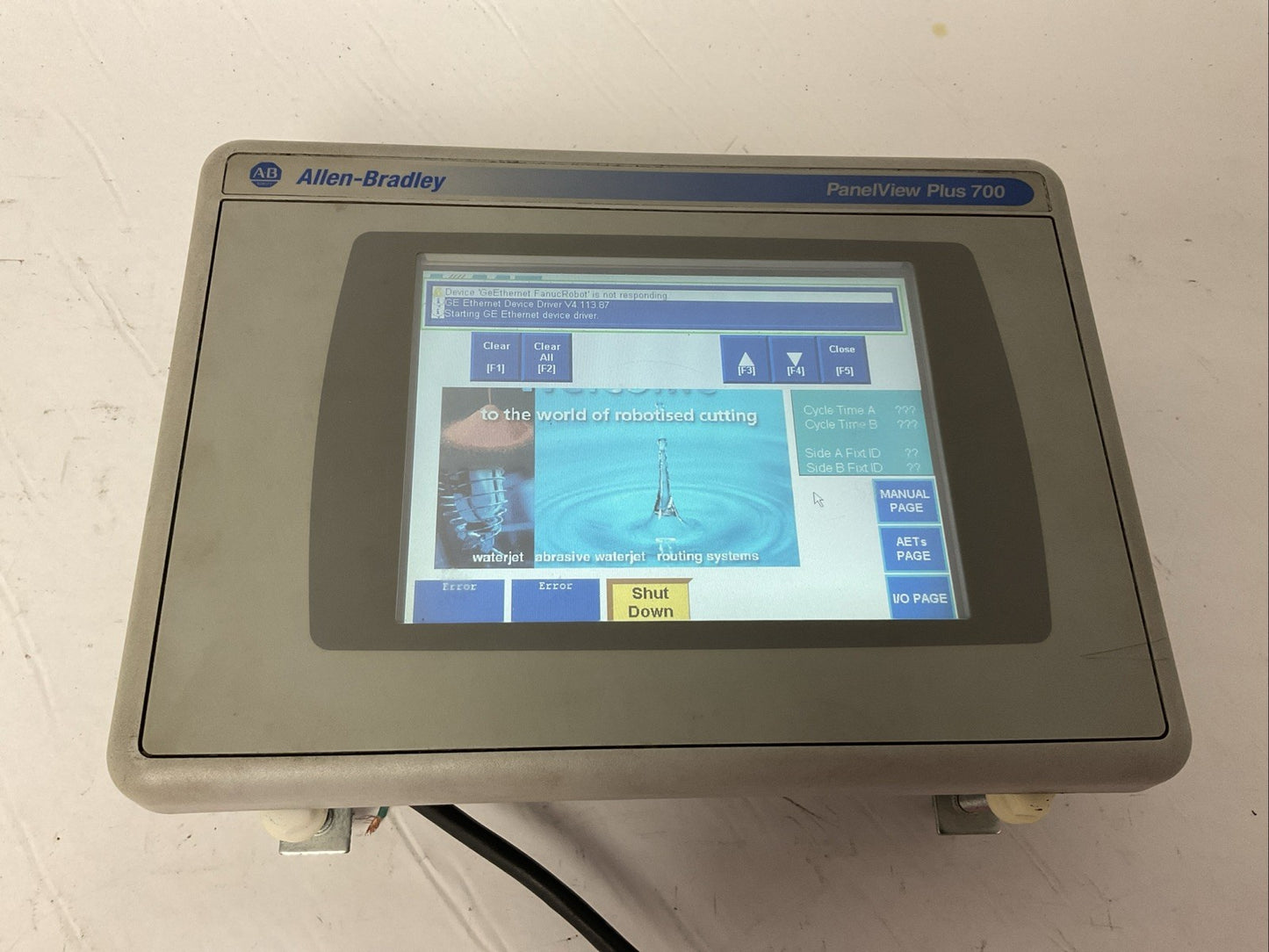 ALLEN BRADLEY 2711P-T7C4D2 SER A REV J PANEL VIEW PLUS 700 24VDC TOUCH SCREEN