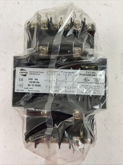 HAMMOND POWER SOLUTIONS PH500MQMJ-FK TRANSFORMER 500VA PRI 240X480 SEC 120X240