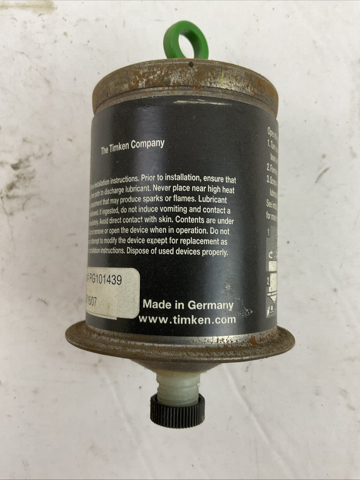 TIMKEN PG101439 G-POWER / M-POWER SINGLE-POINT GAS LUBRICATOR