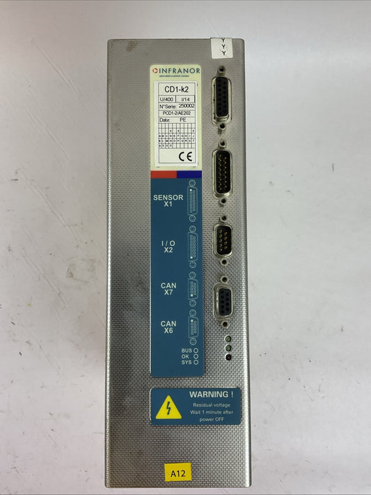 INFRANOR CD1-K2 PCD1-2/AE202 SERVO DRIVE CD1-K2-400/14