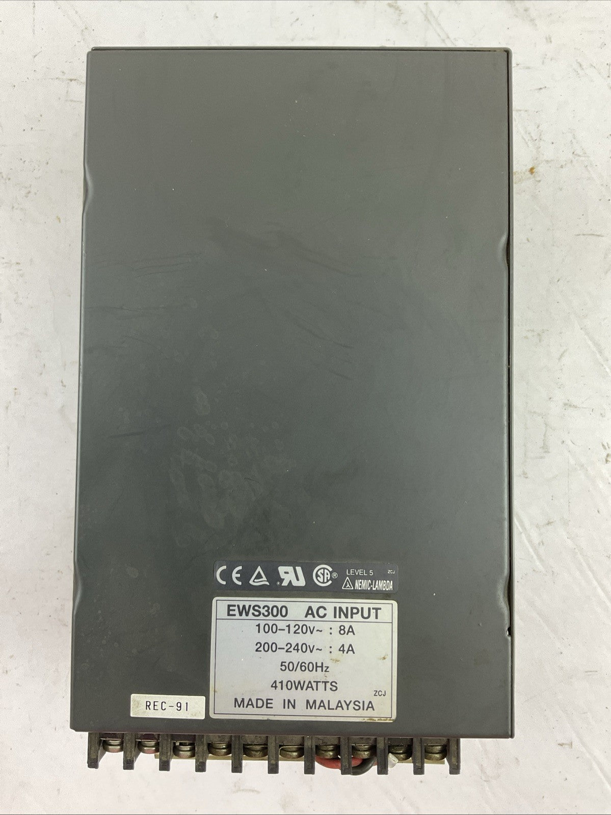 NEMIC-LAMBDA EWS 300-24 POWER SUPPLY 24VDC 14A INPUT 100-120/200-240VAC 8/4A