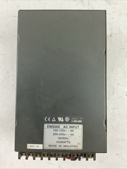 NEMIC-LAMBDA EWS 300-24 POWER SUPPLY 24VDC 14A INPUT 100-120/200-240VAC 8/4A