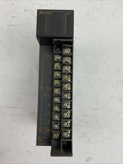 MITSUBISHI A1SY50 OUTPUT UNIT 12/24VDC 0.5/2.0A