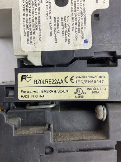 FUJI BM3RHB-010 STARTER SCSC-E04 CONTACTOR COIL 110-120V SZ-A11/T BZ0LRE22AA