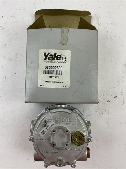 YALE 580002399 CONVERTOR REGULATOR IMPCO COBRA W.P .321 P.S.I. W.C.0.08 LBS
