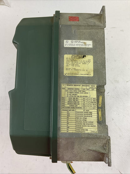 RELIANCE ELECTRIC 10V4250 AC MOTOR CONTROLLER OUTPUT 380-460VAC 14.2A 10HP