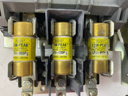 ALLEN BRADLEY DISCONNECT SWITCH 1494V-DS60 SER D 1494V-FS60 SER D LPJ-60SP FUSES
