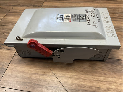 SIEMENS HF361 FUSIBLE SAFETY SWITCH 60AMP 600VAC