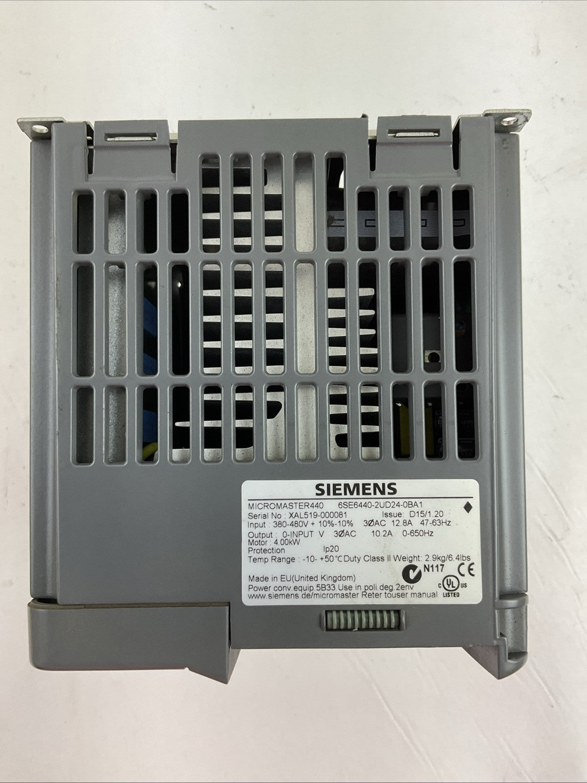 SIEMENS MICROMASTER440 1P 6SE6440-2UD24-0BA1 AC DRIVE