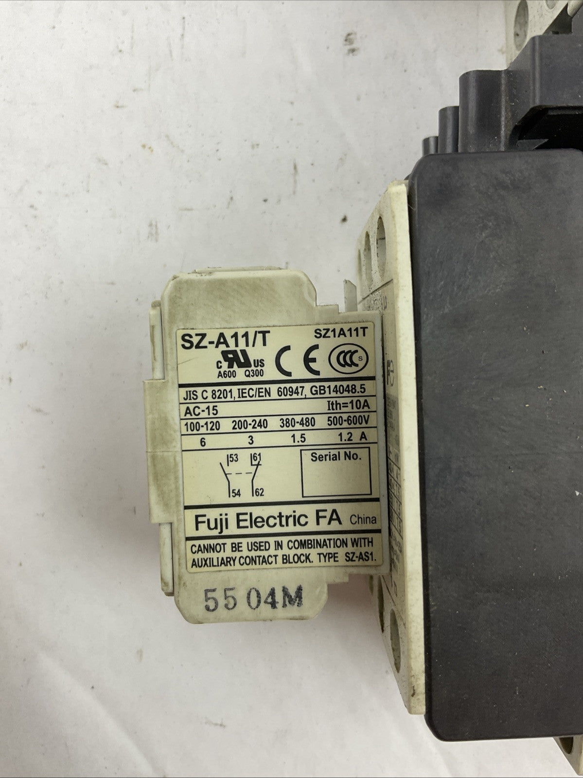 FUJI BM3RHB-010 STARTER SCSC-E04 CONTACTOR COIL 110-120V SZ-A11/T BZ0LRE22AA