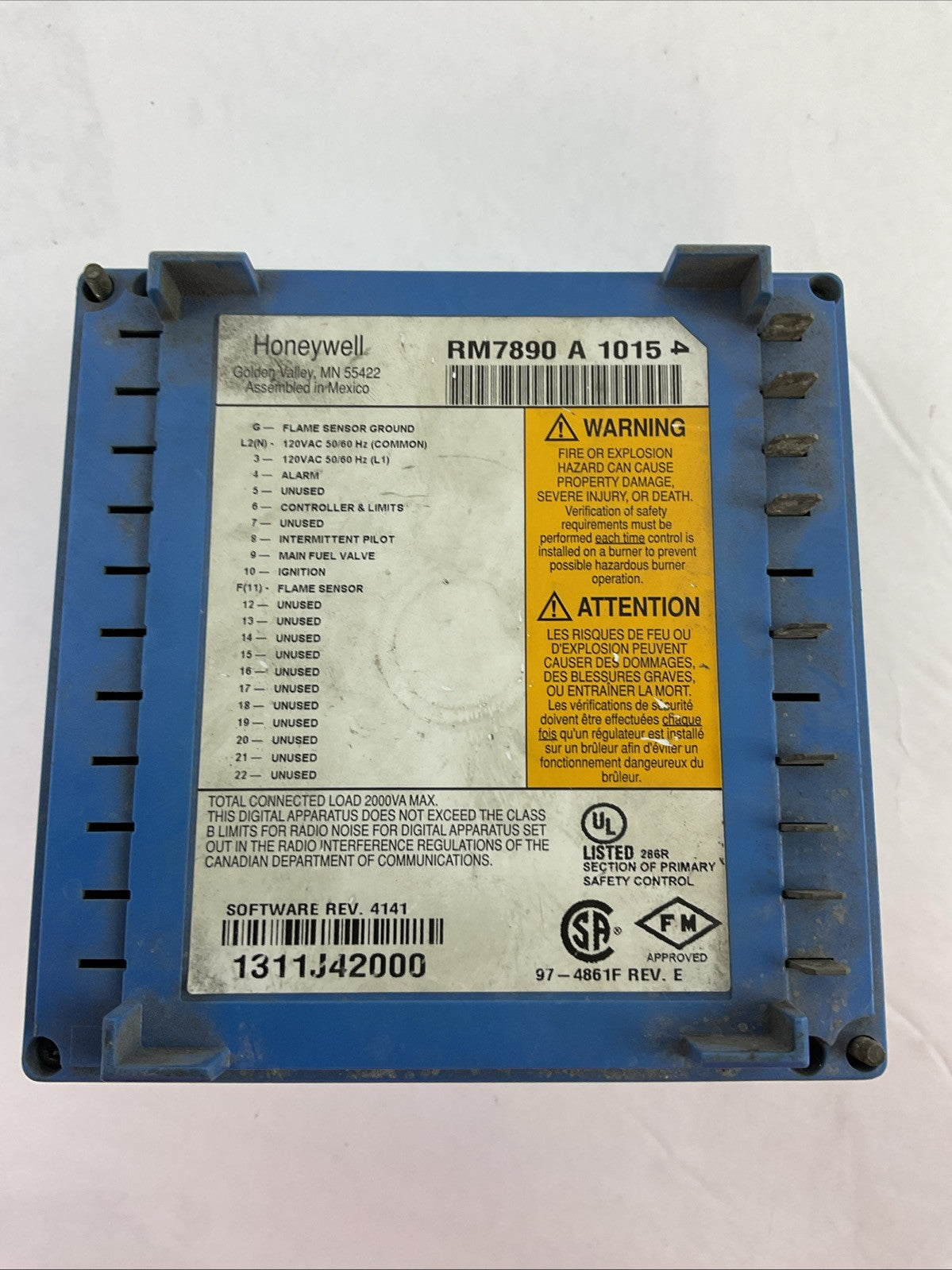 HONEYWELL RM7890 A 1015 BURNER CONTROLLER