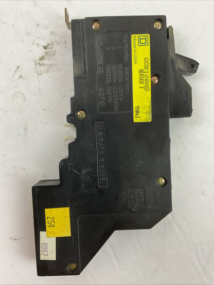 SQUARE D QOB120AS 1P 20A 120VAC PowerLink AS Circuit Breaker (LOT OF 4)