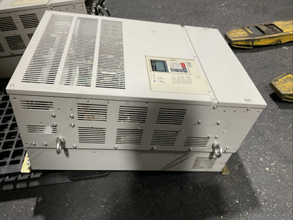 YASKAWA CIMR-F7U4075 AC DRIVE OUTPUT 3PH 0-480VAC HD 150A 110kVA ND 156A 120kVA